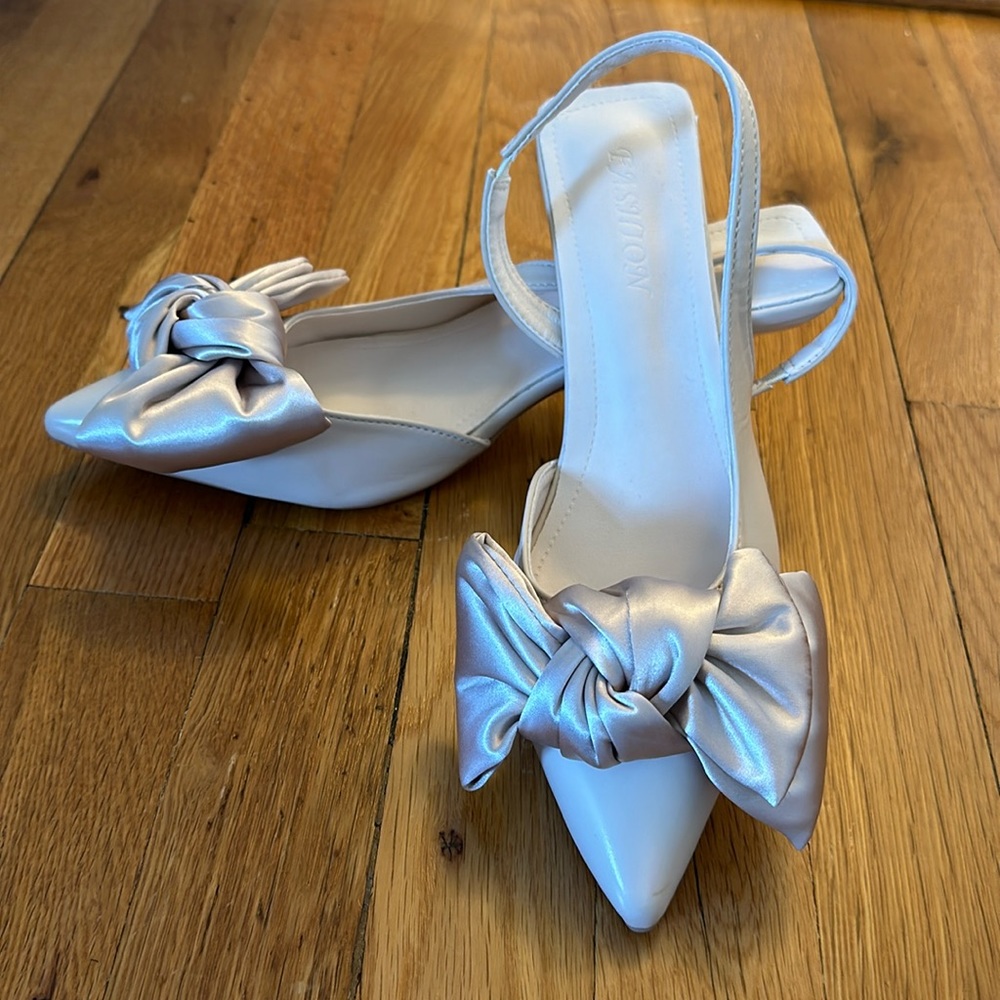 Satin Bow Slingback Pump